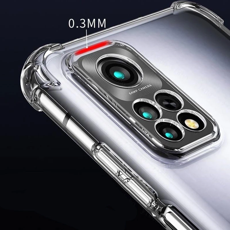 Ультратонкий силіконовий чохол GETMAN з критими бортами та камерою для Xiaomi Mi 10T – Безбарвний (прозорий). Фото 2 з 6