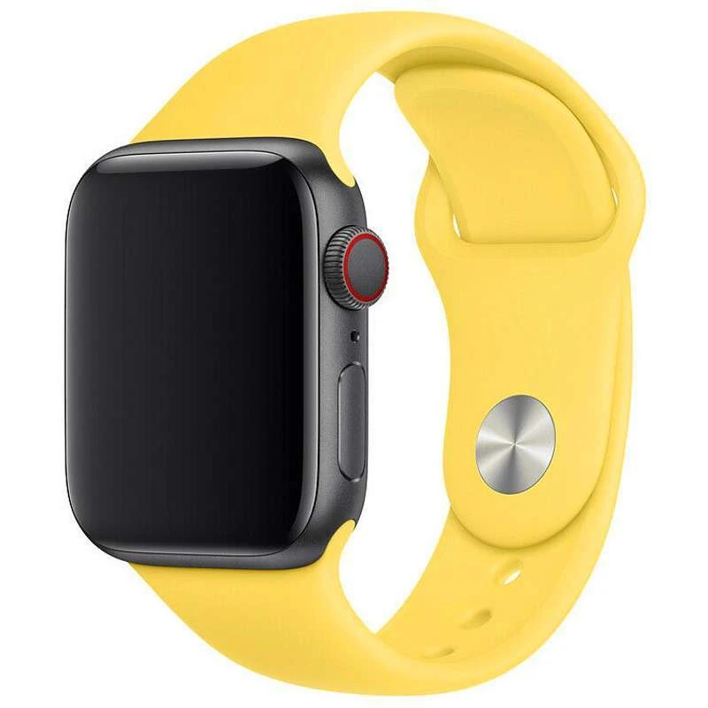

Силіконовий ремінець для Apple watch 38mm / 40mm (Жовтий / Canary Yellow)