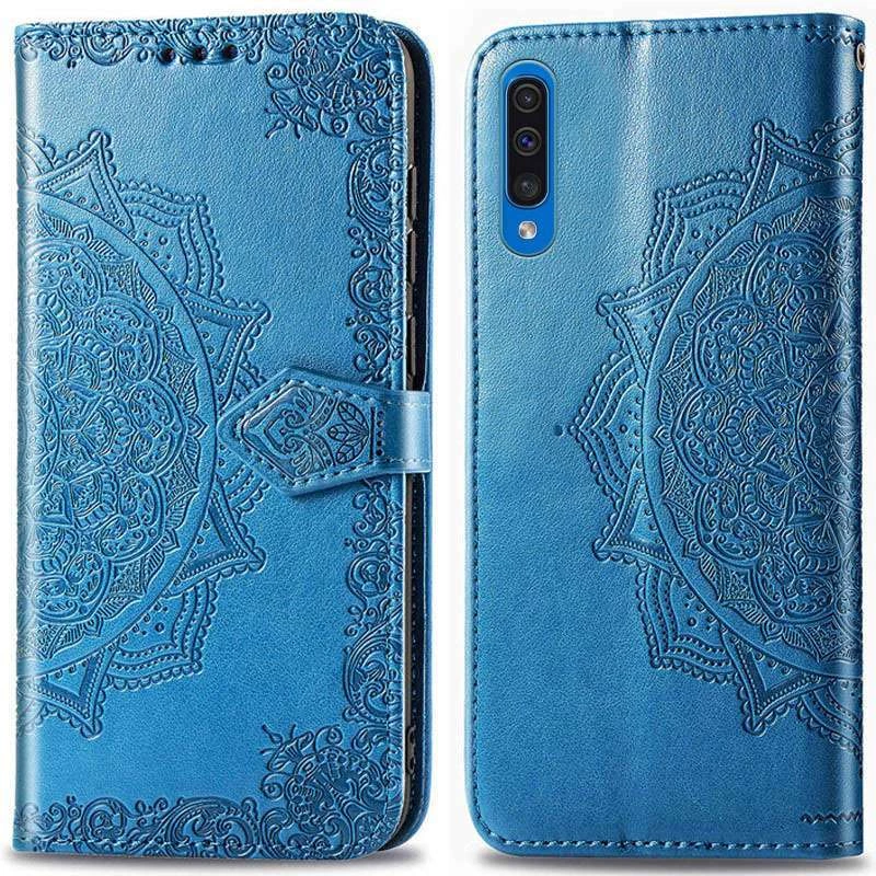 Шкіряний чохол-книжка Art Case з візитницею для Samsung Galaxy A50 (A505F) / A50s / A30s – Синій. Фото 3 з 5