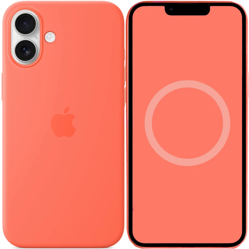 Силиконовый чехол ААА with Magsafe connection для Apple iPhone 16 Plus – Tangerine. Фото 2 из 4