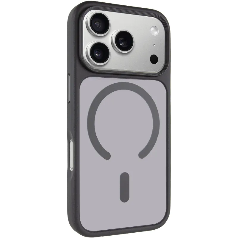 TPU+PC чехол Metal Buttons with Magnetic Fit для Apple iPhone 17 Pro Max (6.9") – Черный / Black. Фото 1 из 5