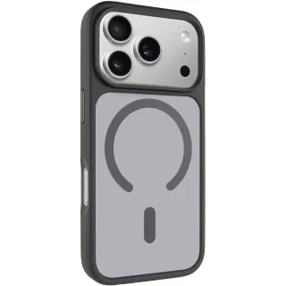 TPU+PC чехол Metal Buttons with Magnetic Fit для Apple iPhone 18 Pro Max — Черный / Black