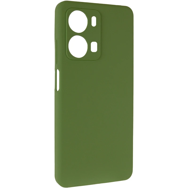 Чохол Silicone Case Lakshmi Plus з закритою камерою на Xiaomi Redmi 13C – Зелений / Dark green. Фото 3 з 6
