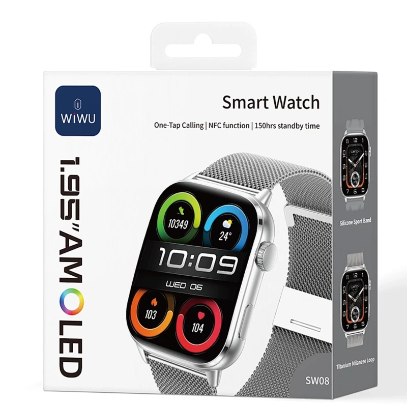 Смарт-годинник WiWU SW08 Smart sports watch (call version) – silver. Фото 5 з 6