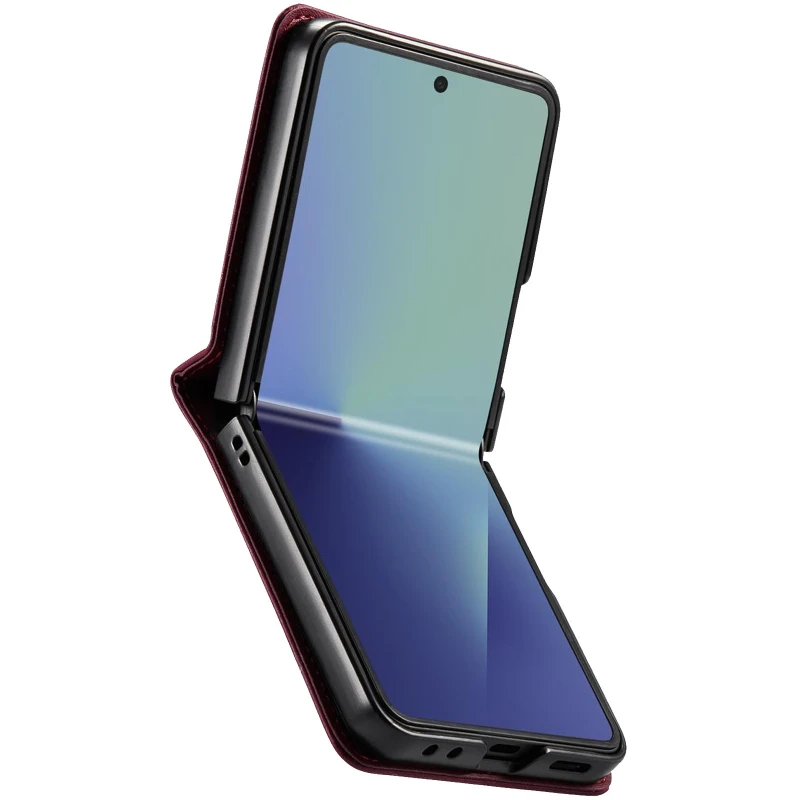 Кожаный чехол-книжка CaseMe Velvet Matte для Samsung Galaxy Z Flip7 – Red. Фото 5 из 5