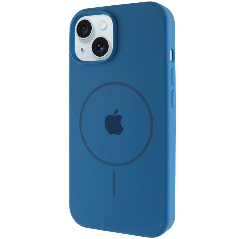 Чохол Silicone Armor Max with MagSafe для Apple iPhone 15 (6.1") – Синій / Denim Blue. Фото 2 з 6