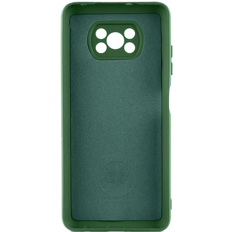 Чохол Silicone Case Lakshmi Plus з закритою камерою на Xiaomi Poco X3 NFC / Poco X3 Pro – Зелений / Dark green. Фото 2 з 4