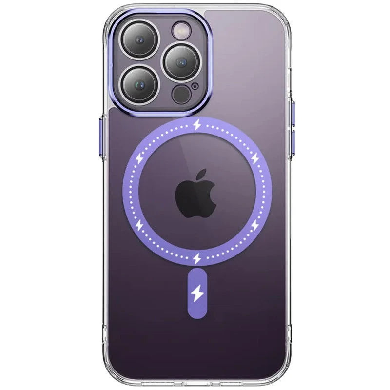 

TPU+PC з кольоровими металевими кнопками та MagSafe на Apple iPhone 14 Pro Max (6.7") (Purple)