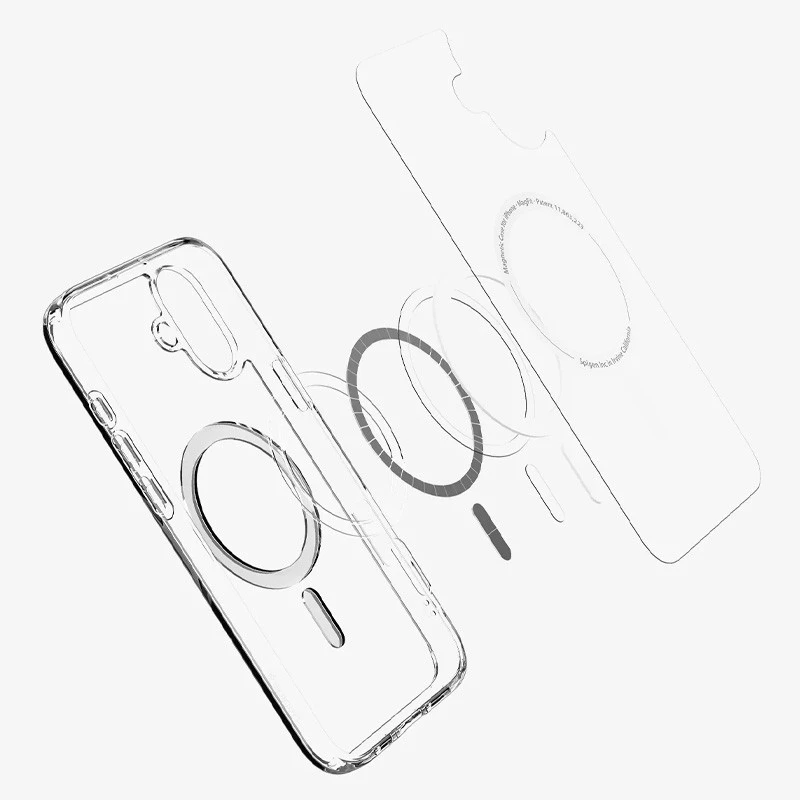 Чохол SGP Ultra Hybrid (MagFit) на Apple iPhone 16 Plus – Прозорий. Фото 9 з 11