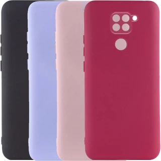 Цветной силиконовый чехол GETMAN с закрытой камерой на Xiaomi Redmi Note 9 / Redmi 10X