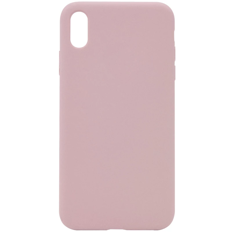 Чохол з закритим низом Silicone Case на Apple iPhone X (5.8") – Рожевий / Pink Sand. Фото 1 з 3