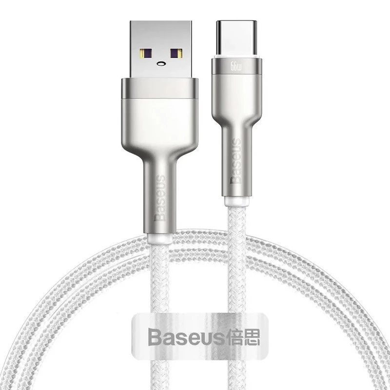 

Дата кабель Baseus Cafule Metal Data USB to Type-C 66W (1m) (CAKF00010) (White)