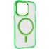 Силіконовий чохол Iris с MagSafe на Apple iPhone 13 Pro Max (6.7") – Салатовий. Фото 3 з 8