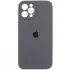 Чехол Silicone Case с защитой камеры для Apple iPhone 12 Pro (6.1") – Серый / Dark Gray. Фото 2 из 7