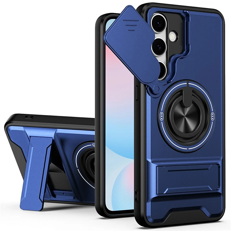 Ударопрочный чехол Camshield StandRing case для Samsung Galaxy S24 FE – Blue. Фото 1 из 1