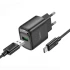 МЗП Hoco C140A Smart QC3.0 (1USB/3A) + Type-C – Black. Фото 2 з 6