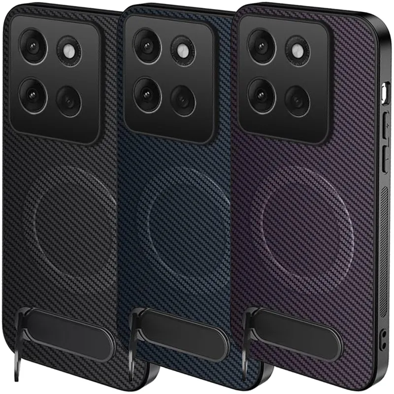 TPU+PC чохол Carbon Kickstand Magnetic Case для Motorola Moto G86 Power фото 1 з 1