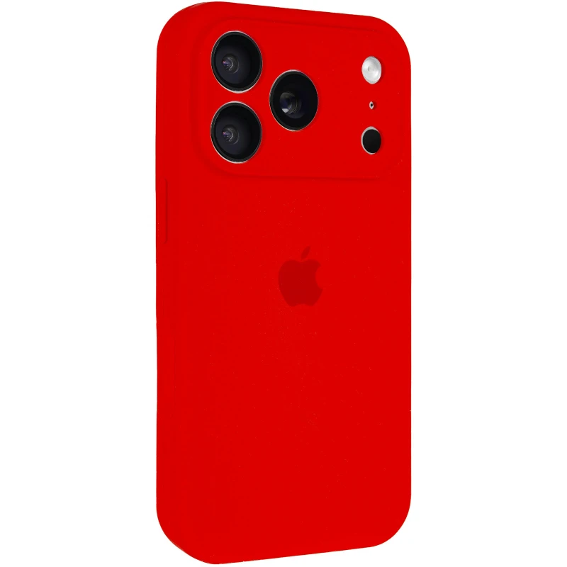 Чехол Silicone Case с защитой камеры для Apple iPhone 17 Pro (6.3") – Красный / Red. Фото 1 из 6