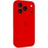 Чехол Silicone Case с защитой камеры для Apple iPhone 17 Pro (6.3") – Красный / Red. Фото 1 из 6