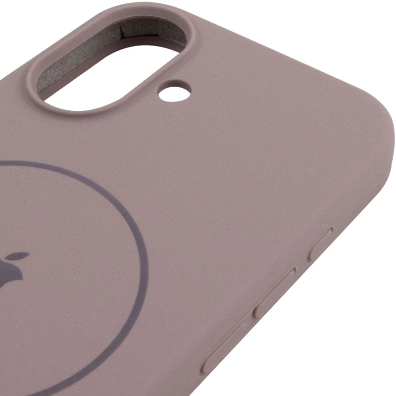 Чохол Silicone Case Full Protective (AA) V2 with MagSafe для Apple iPhone 17 (6.3") – Сірий / Lavender. Фото 9 з 11