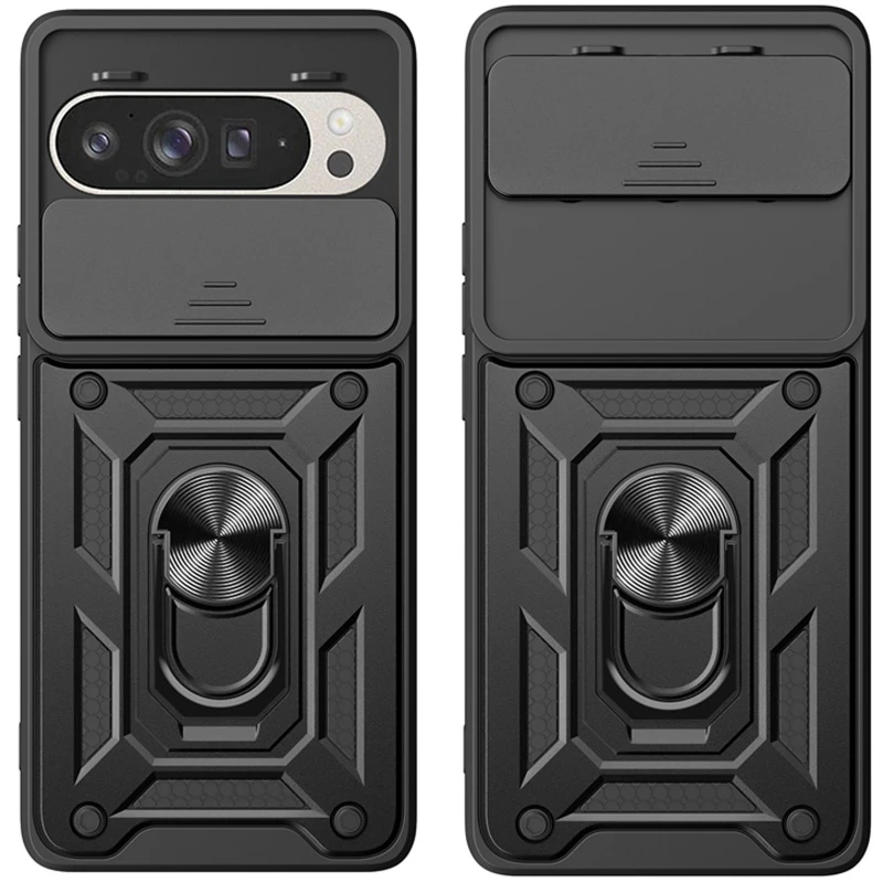 Ударопрочный чехол Serge Ring с защитой камеры для Google Pixel 9 Pro – Черный. Фото 4 из 6