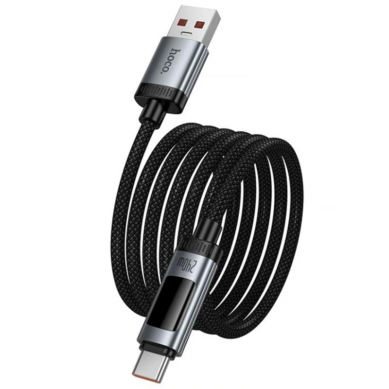 Дата кабель Hoco U148 Lord with display USB to Type-C 100W (1.2m) – Black. Фото 6 з 7