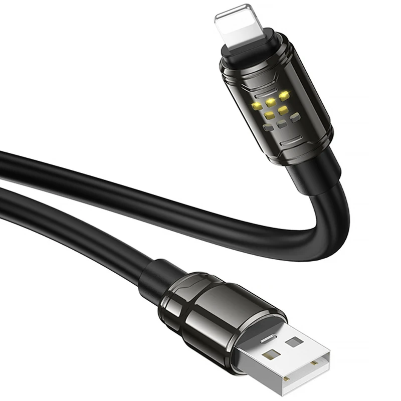 Дата кабель Hoco U143 Joy USB to Lightning 2.4A (1.2m) – Black. Фото 5 з 6