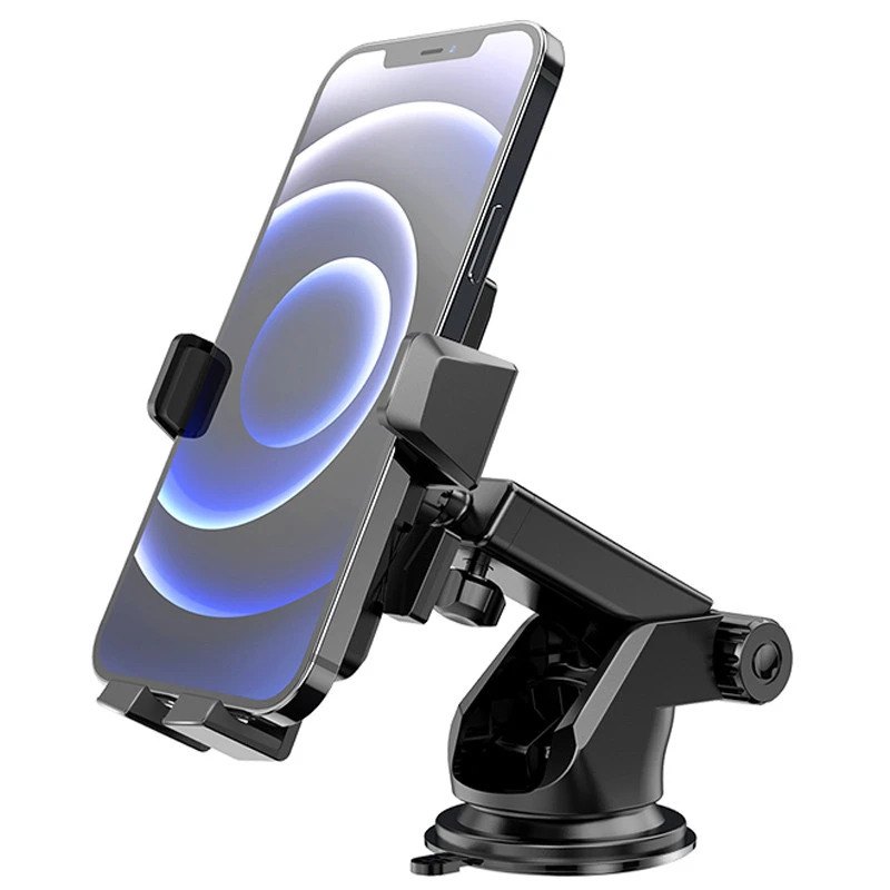 Автодержатель Hoco CA83 David one-button (center console) – Black. Фото 5 из 8