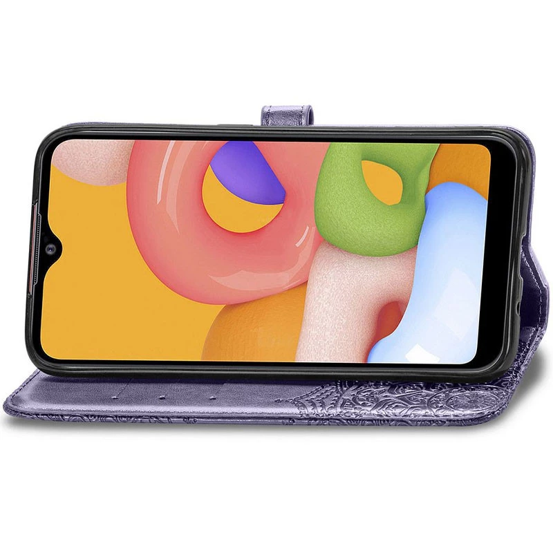 Кожаный чехол-книжка Art Case с визитницей для Xiaomi Redmi 9C – Фиолетовый. Фото 3 из 4