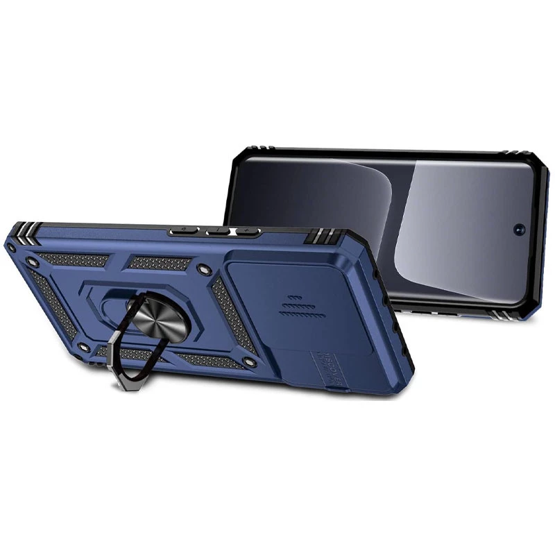 Ударопрочный чехол Serge Ring с защитой камеры для Xiaomi 13 – Синий. Фото 7 из 7