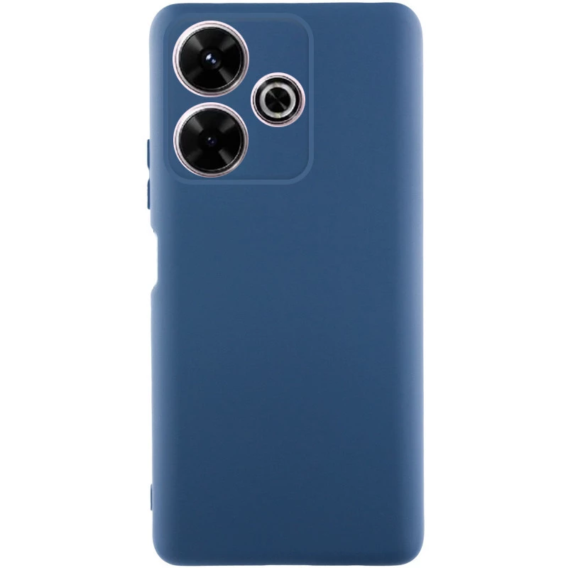 

Цветной силиконовый чехол GETMAN для Xiaomi Poco M6 4G (Синий / Navy Blue), Синій / navy blue