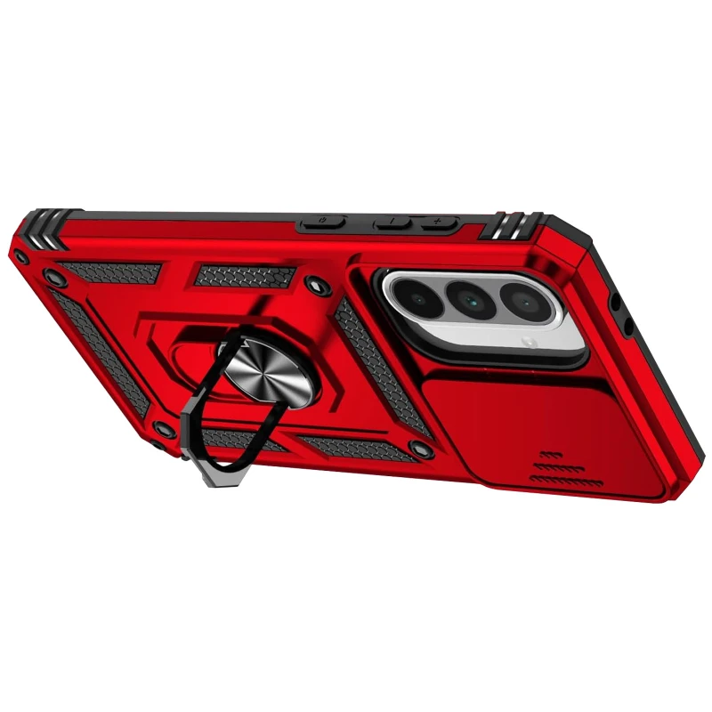 Протиударний чохол Serge Ring з кільцем на Samsung Galaxy A37 5G – Червоний. Фото 3 з 4