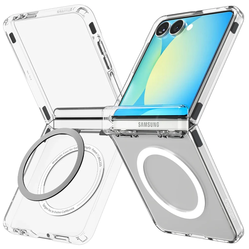 Чохол SGP Ultra Hybrid (MagFit) на Samsung Galaxy Z Flip7 – Прозорий. Фото 2 з 6