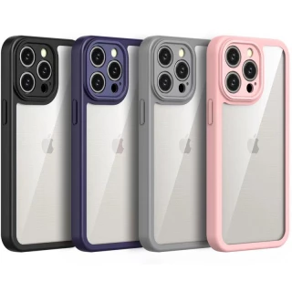 Прозрачный силиконовый чехол с цветной окантовкой для Apple iPhone 12 Pro (6.1") фото 1 Прозрачный силиконовый чехол с цветной окантовкой для Apple iPhone 12 Pro (6.1") фото 1 из 1