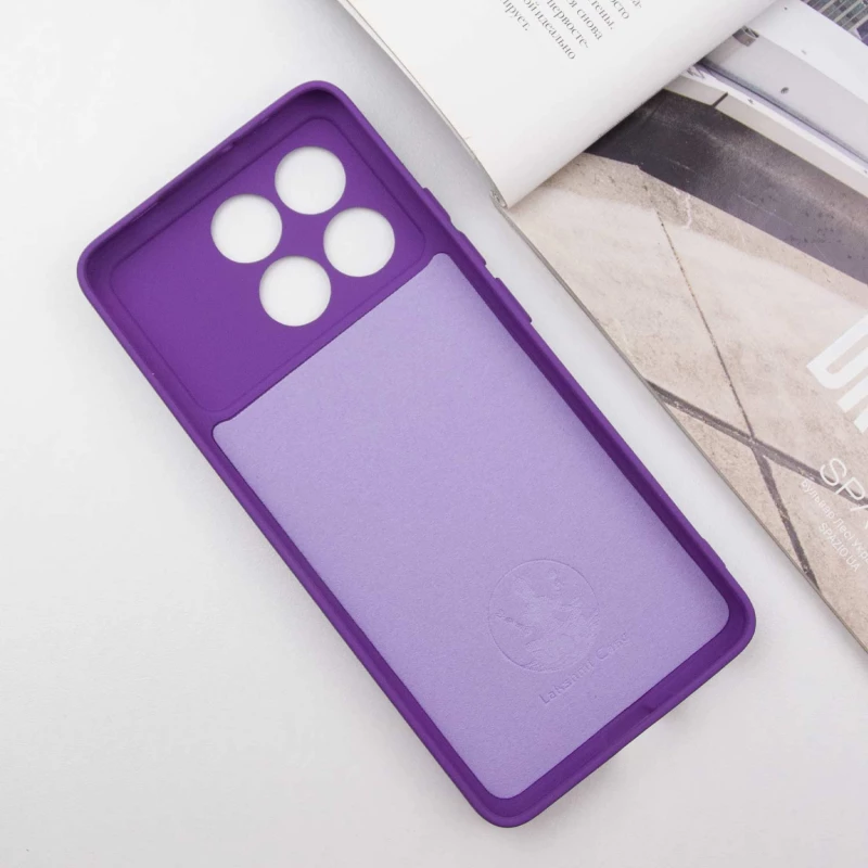 Чохол Silicone Case Lakshmi з закритою камерою на Xiaomi Poco M6 Pro 4G – Фіолетовий / Purple. Фото 4 з 6