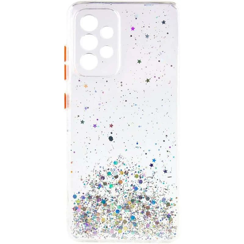 

Чохол з блискітками та захистом камери на Samsung Galaxy M23 5G (Прозорий)