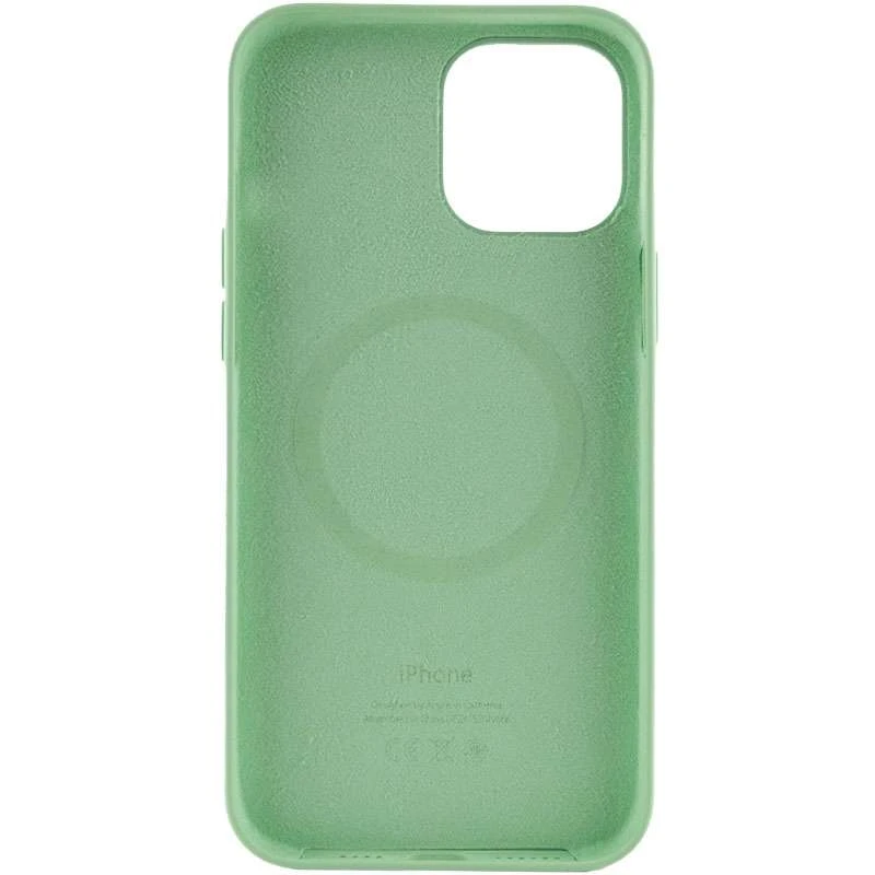 Чехол Silicone case (AAA) with Magsafe and Animation для Apple iPhone 12 Pro Max (6.7") – Зеленый / Pistachio. Фото 3 из 7