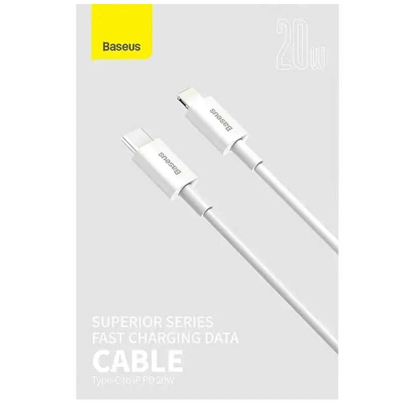 Дата кабель Baseus Superior Series Fast Charging Type-C to Lightning PD 20W (1m) – Белый. Фото 3 из 3