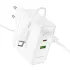 МЗП Borofone BN11 Imperial PD100W+QC3.0 (1USB-A/2C) + кабель Type-C to Type-C – White. Фото 4 з 6