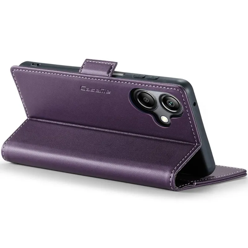 Шкіряний чохол-книжка CaseMe Nappa leather для Xiaomi Redmi Note 11 (Global) / Note 11S – Purple. Фото 9 з 10