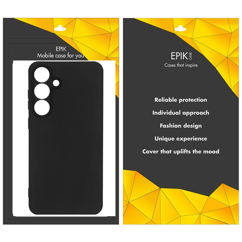 Чорний силіконовий чохол Epik із захистом камери на Samsung Galaxy S26+ – Чорний. Фото 4 з 4