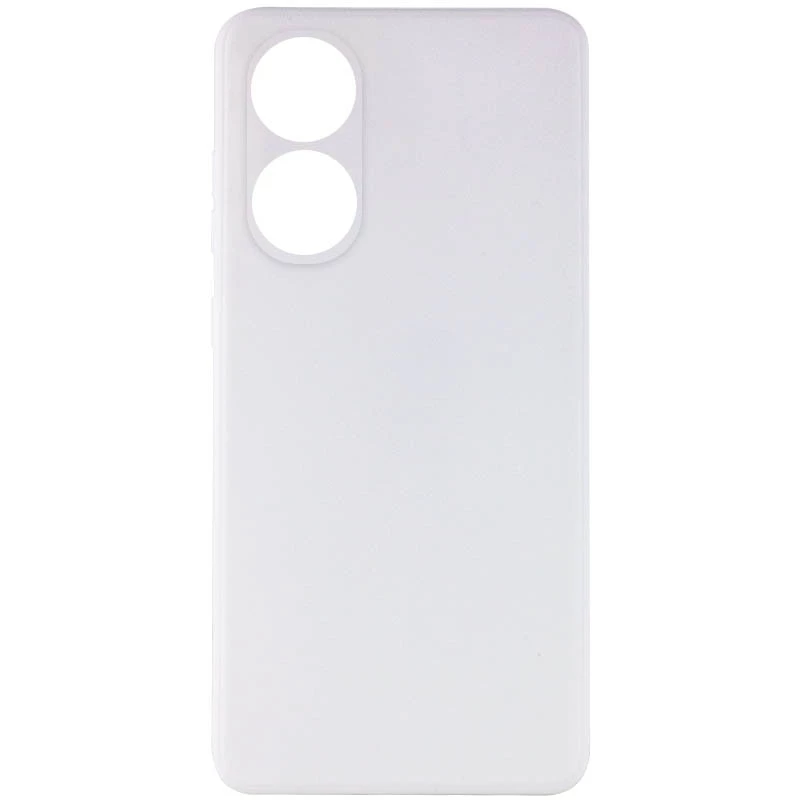 Кольоровий силіконовий чохол із захистом камери на Oppo A38 – Білий / White. Фото 2 з 7