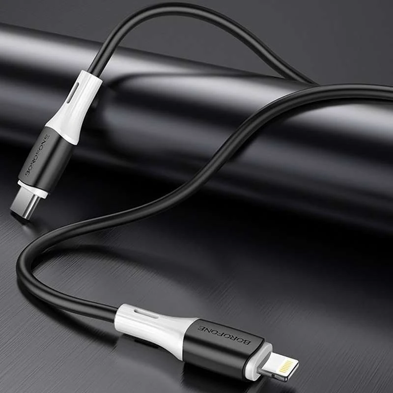 Дата кабель Borofone BX79 Type-C to Lightning (1m) – Черный. Фото 3 из 4