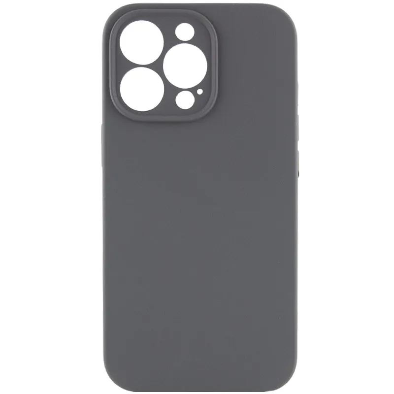 Чехол Silk Full Camera (AA) NO LOGO with Magnetic Fit для Apple iPhone 16 Pro Max – Серый / Dark Gray. Фото 3 из 4