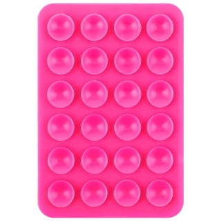 Тримач-присоска для телефону Double Side Silicone 80*55мм — Barbie Pink