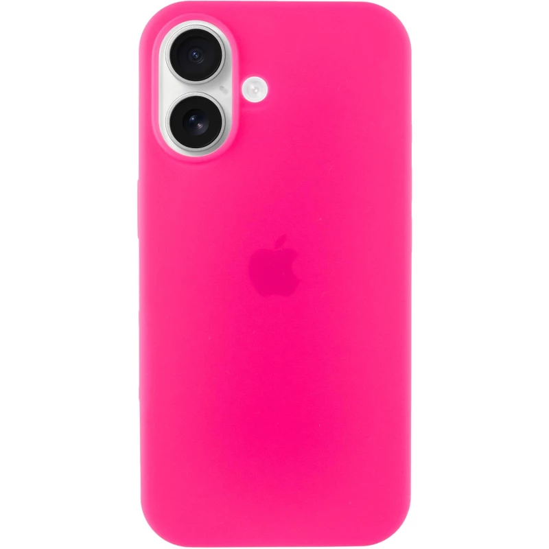 Чохол Silicone Case з закритим низом на Apple iPhone 16 Plus – Рожевий / Barbie pink. Фото 1 з 7