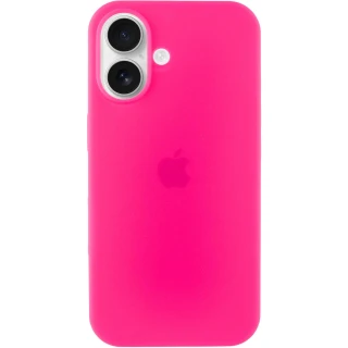 Чехол Silicone Case с закрытым низом для Apple iPhone 17 (6.3") — Розовый / Barbie pink