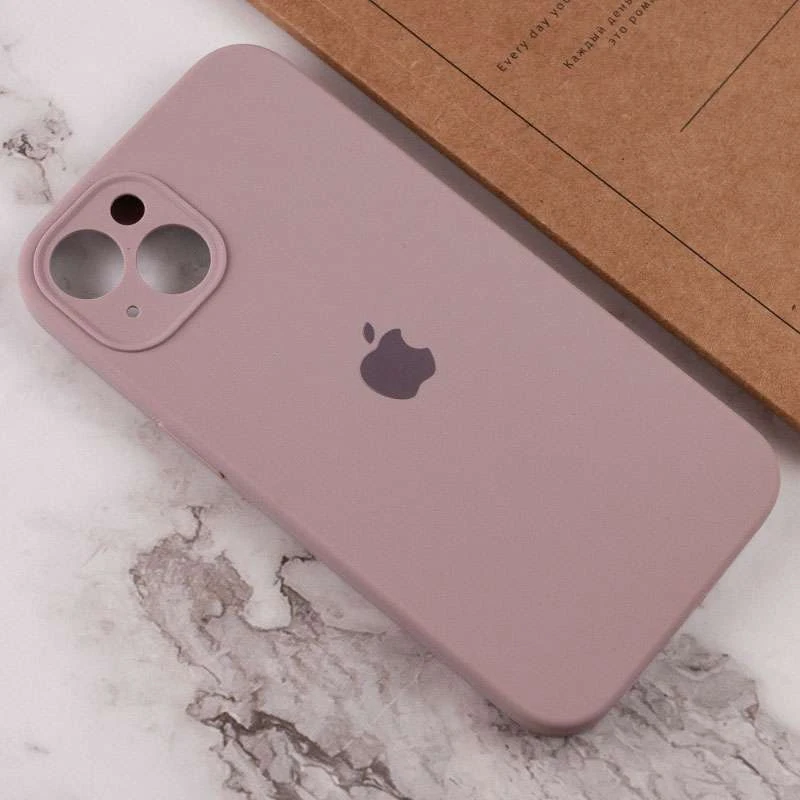 Чехол Silicone Case с защитой камеры для Apple iPhone 13 (6.1") – Серый / Lavender. Фото 4 из 4