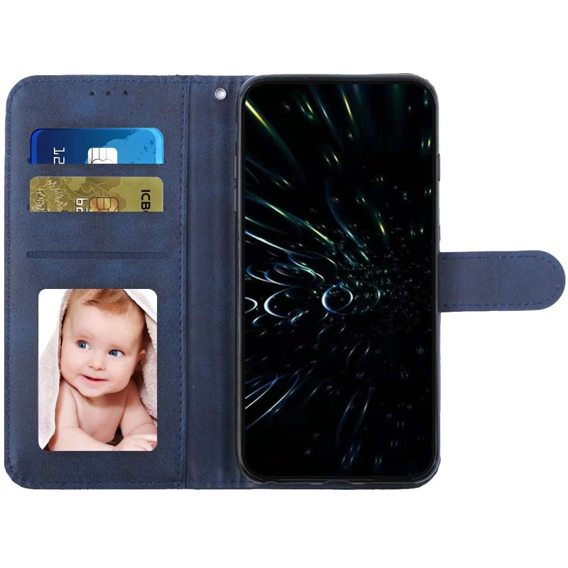 Шкіряний чохол-книжка Jet Cover для Samsung Galaxy A07 – Blue. Фото 4 з 4