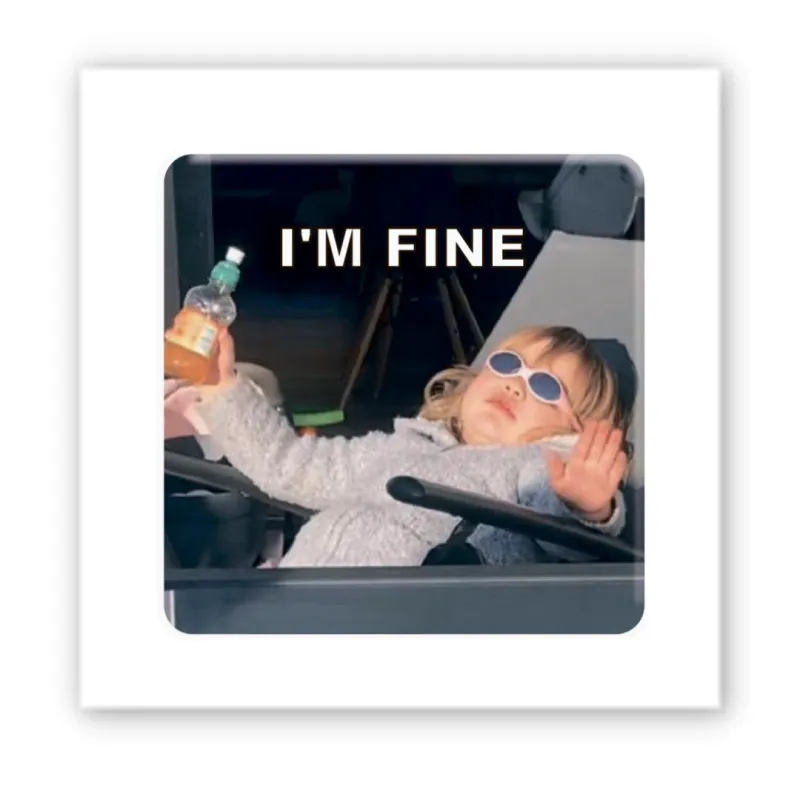 Стікер 3D до 5см Girl Collection – I'm fine. Фото 1 з 3